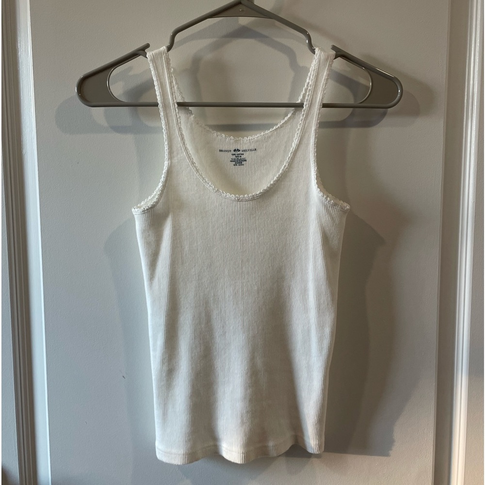 Brandy Melville white lace tank
